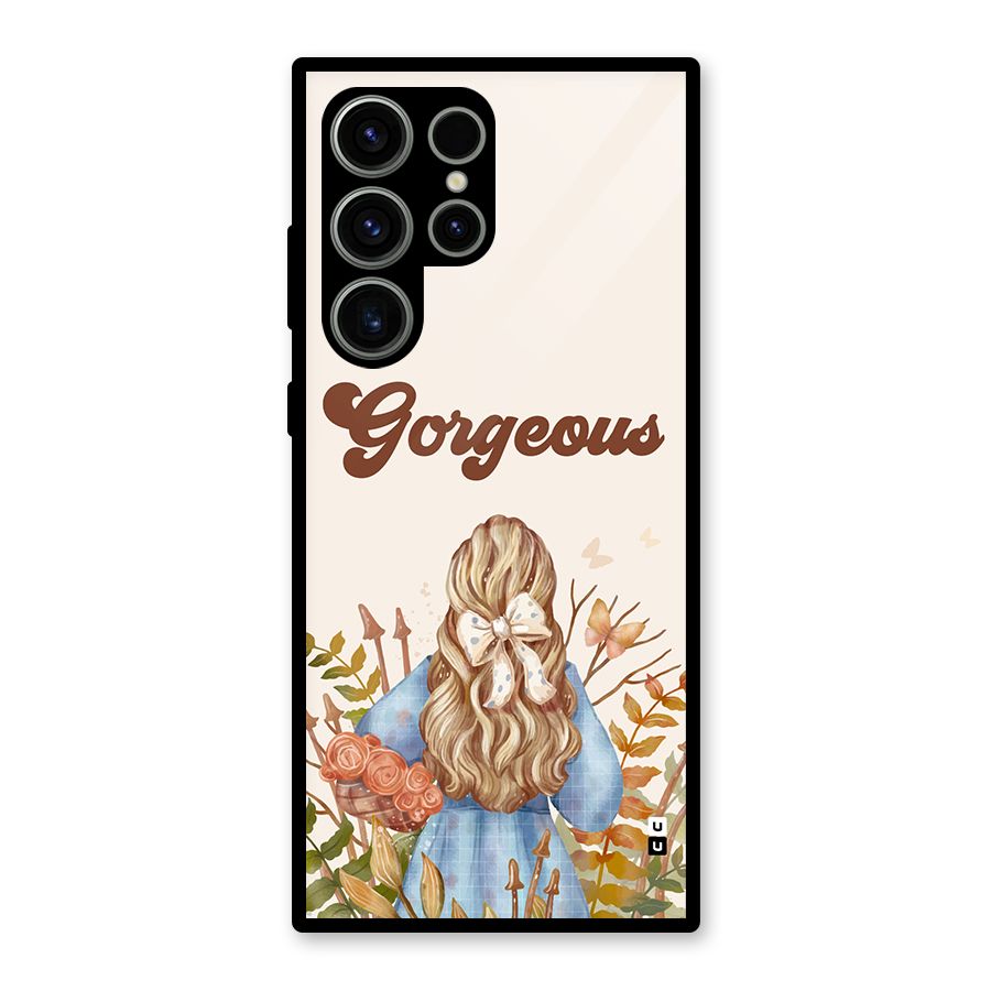 Gorgeous Girl Glass Back Case for Galaxy S23 Ultra