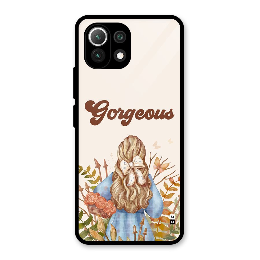 Gorgeous Girl Glass Back Case for Mi 11 Lite