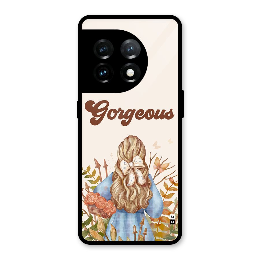 Gorgeous Girl Glass Back Case for OnePlus 11