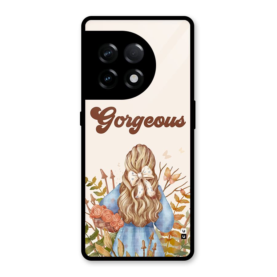 Gorgeous Girl Glass Back Case for OnePlus 11R