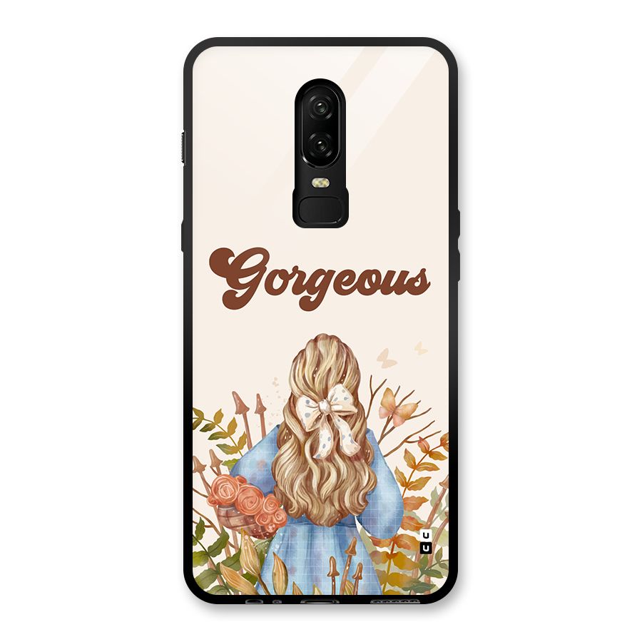 Gorgeous Girl Glass Back Case for OnePlus 6