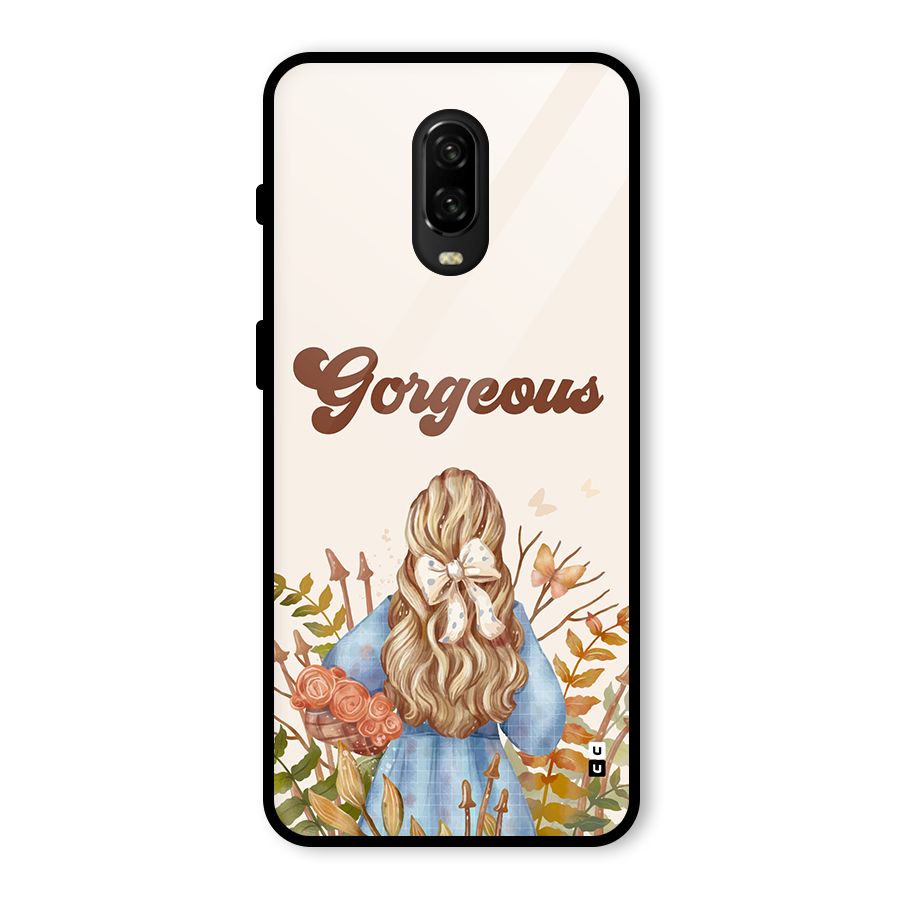 Gorgeous Girl Glass Back Case for OnePlus 6T