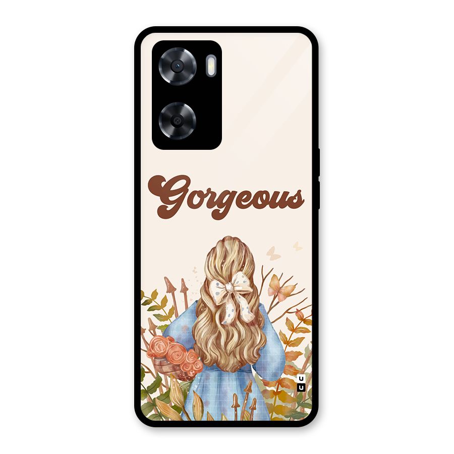 Gorgeous Girl Glass Back Case for Oppo A57 2022