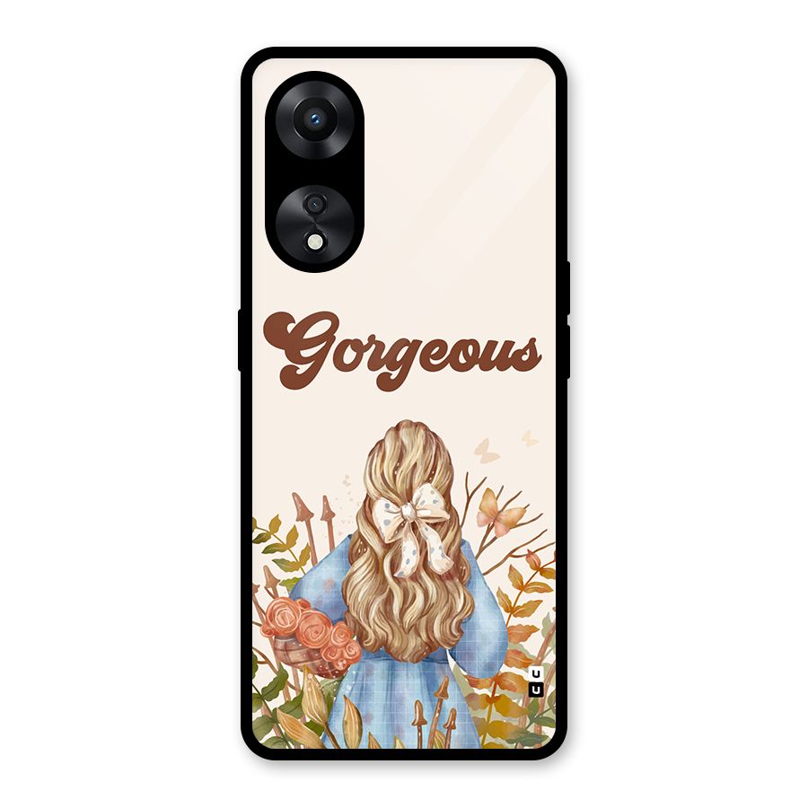 Gorgeous Girl Glass Back Case for Oppo A78