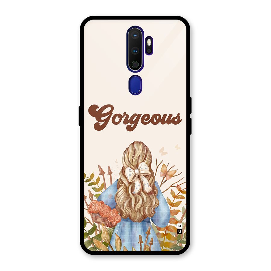 Gorgeous Girl Glass Back Case for Oppo A9 (2020)