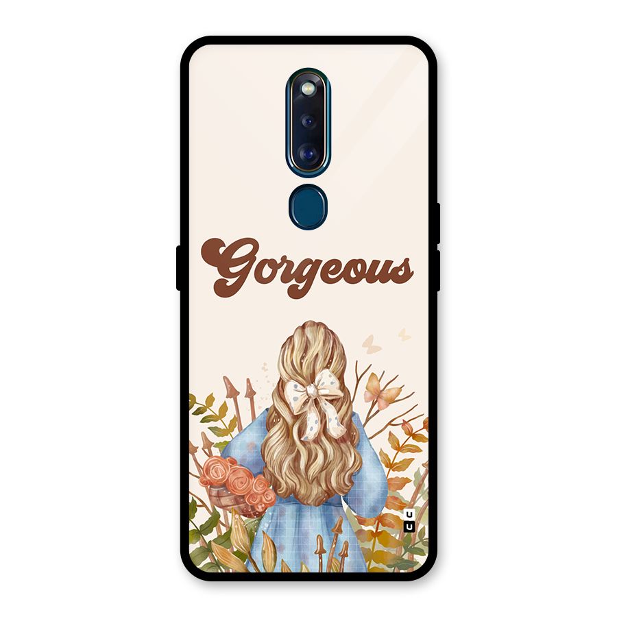 Gorgeous Girl Glass Back Case for Oppo F11 Pro