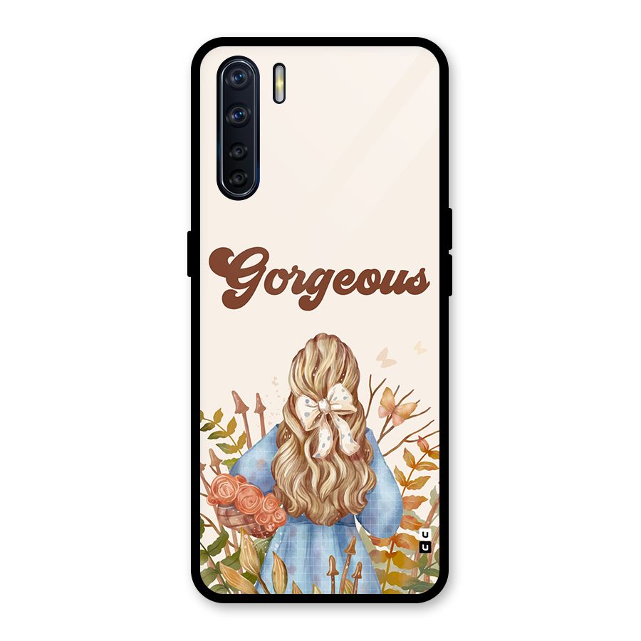 Gorgeous Girl Glass Back Case for Oppo F15