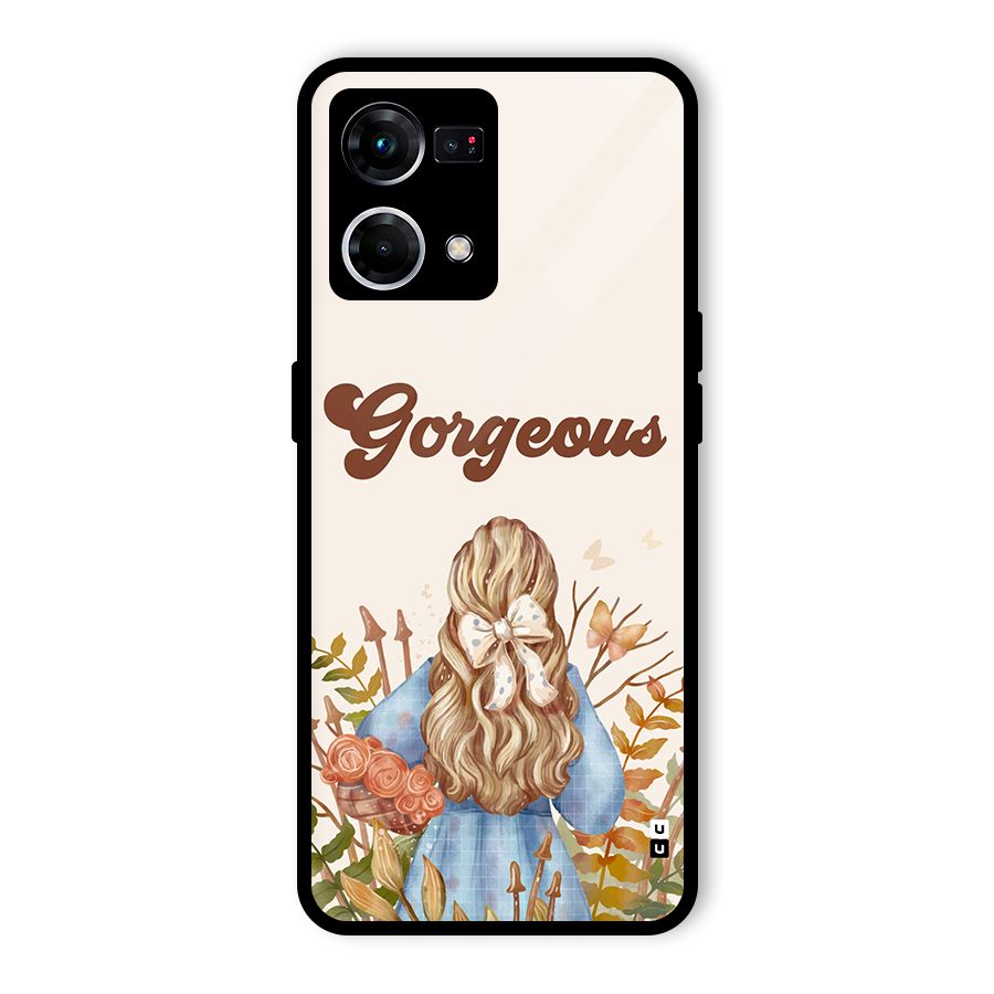 Gorgeous Girl Glass Back Case for Oppo F21 Pro 4G