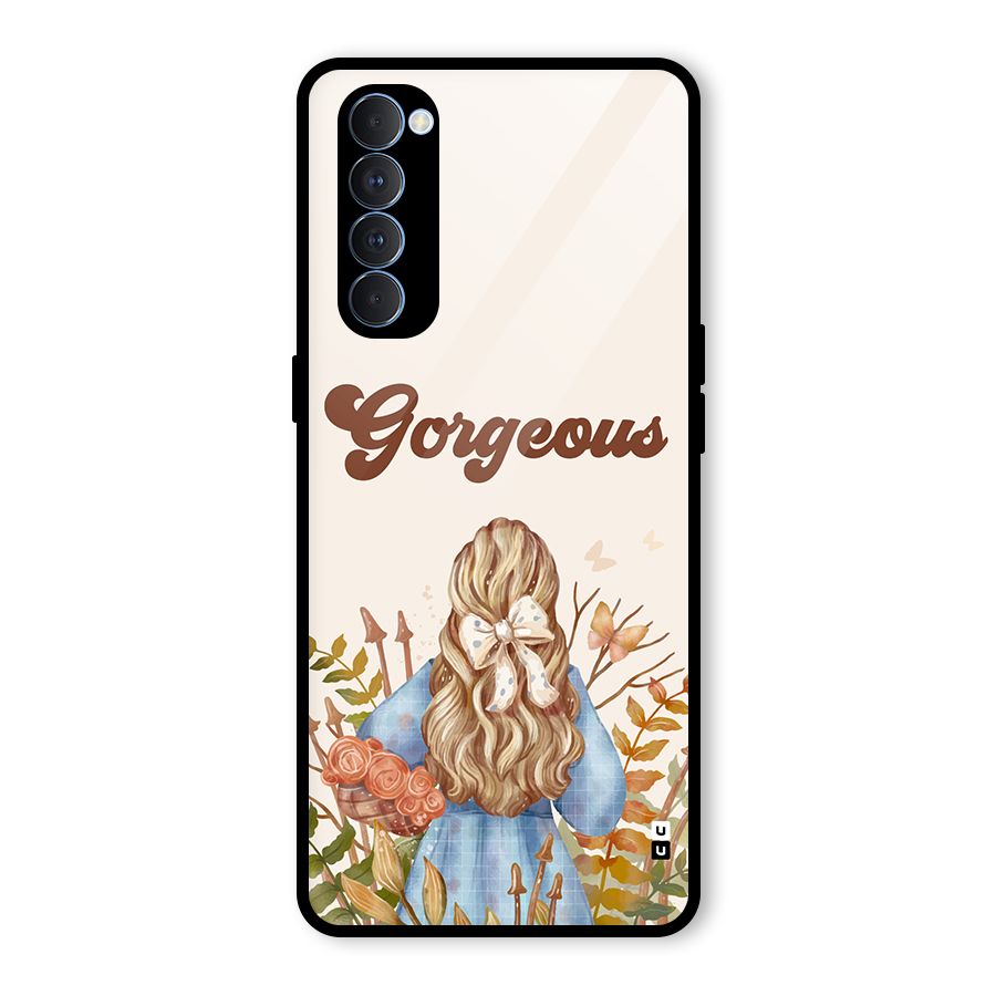 Gorgeous Girl Glass Back Case for Oppo Reno4 Pro