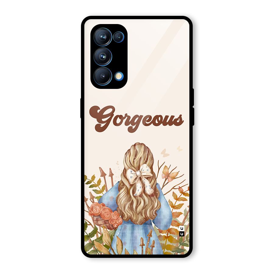 Gorgeous Girl Glass Back Case for Oppo Reno5 Pro 5G