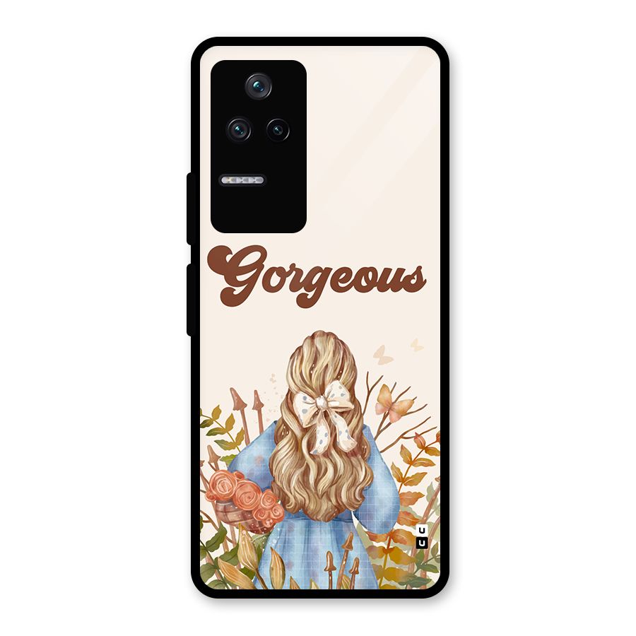 Gorgeous Girl Glass Back Case for Poco F4 5G