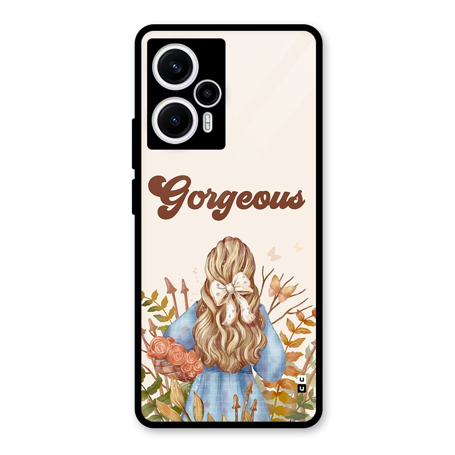 Gorgeous Girl Glass Back Case for Poco F5