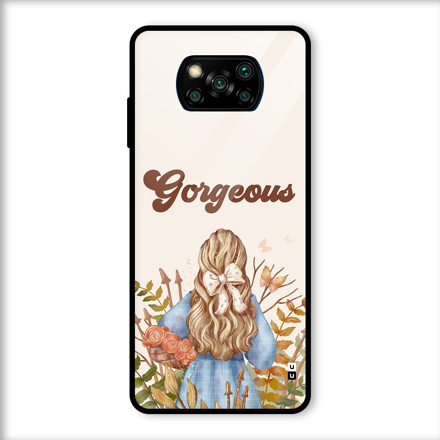 Gorgeous Girl Glass Back Case for Poco X3