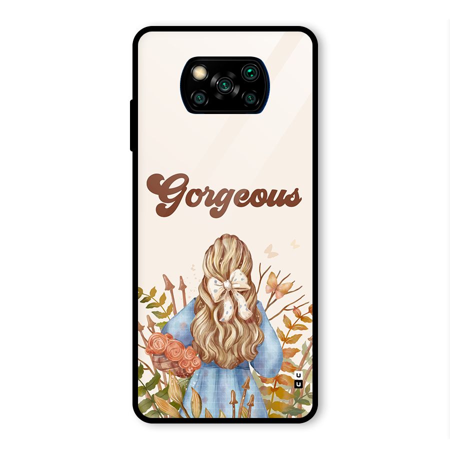 Gorgeous Girl Glass Back Case for Poco X3 Pro