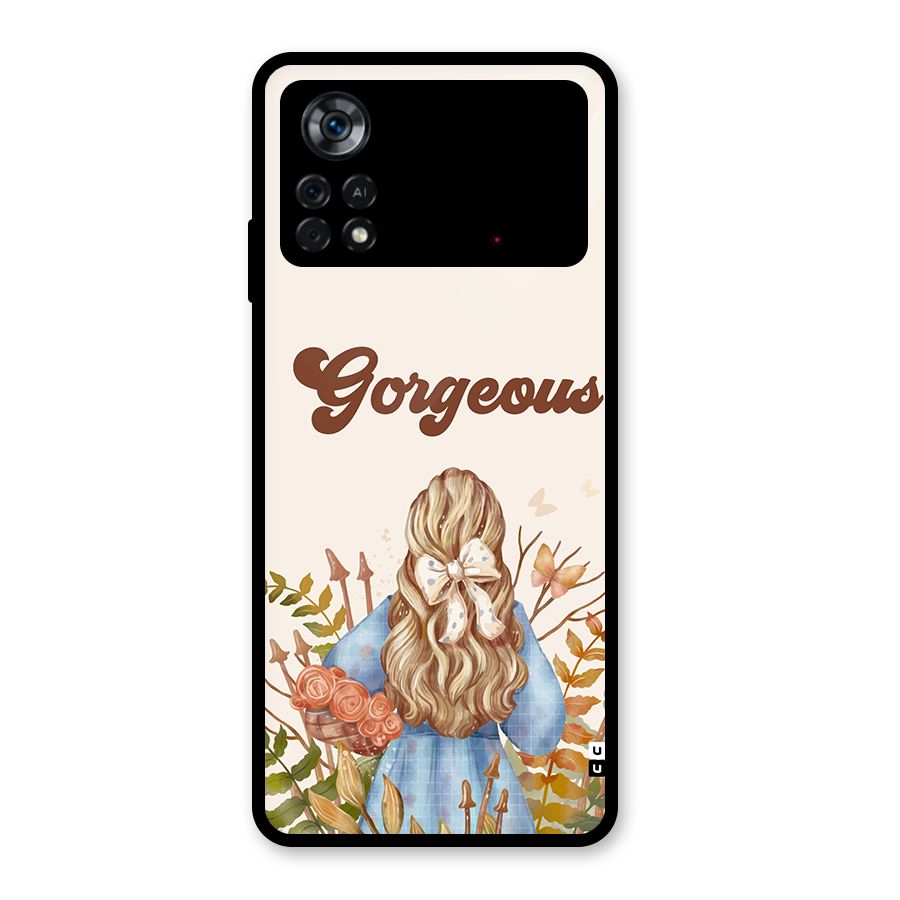 Gorgeous Girl Glass Back Case for Poco X4 Pro 5G