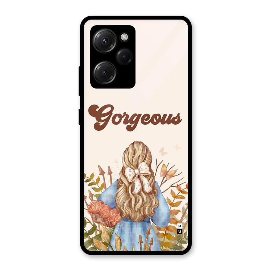 Gorgeous Girl Glass Back Case for Poco X5 Pro