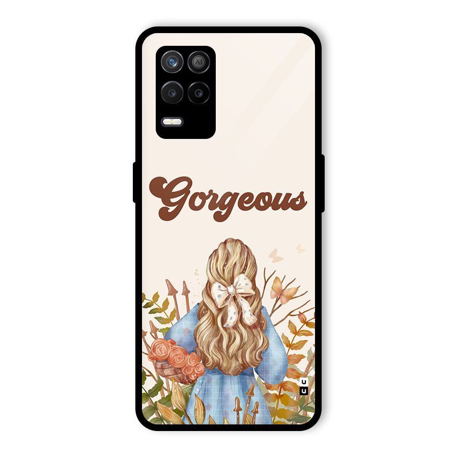 Gorgeous Girl Glass Back Case for Realme 8 5G