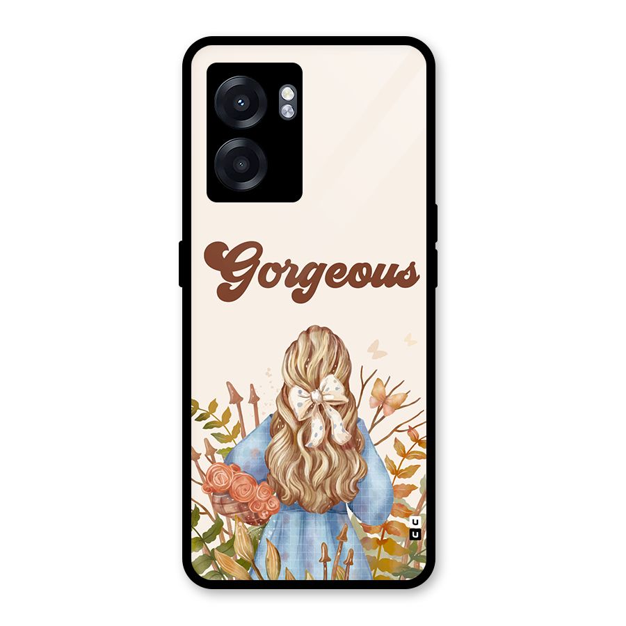 Gorgeous Girl Glass Back Case for Realme Narzo 50 5G