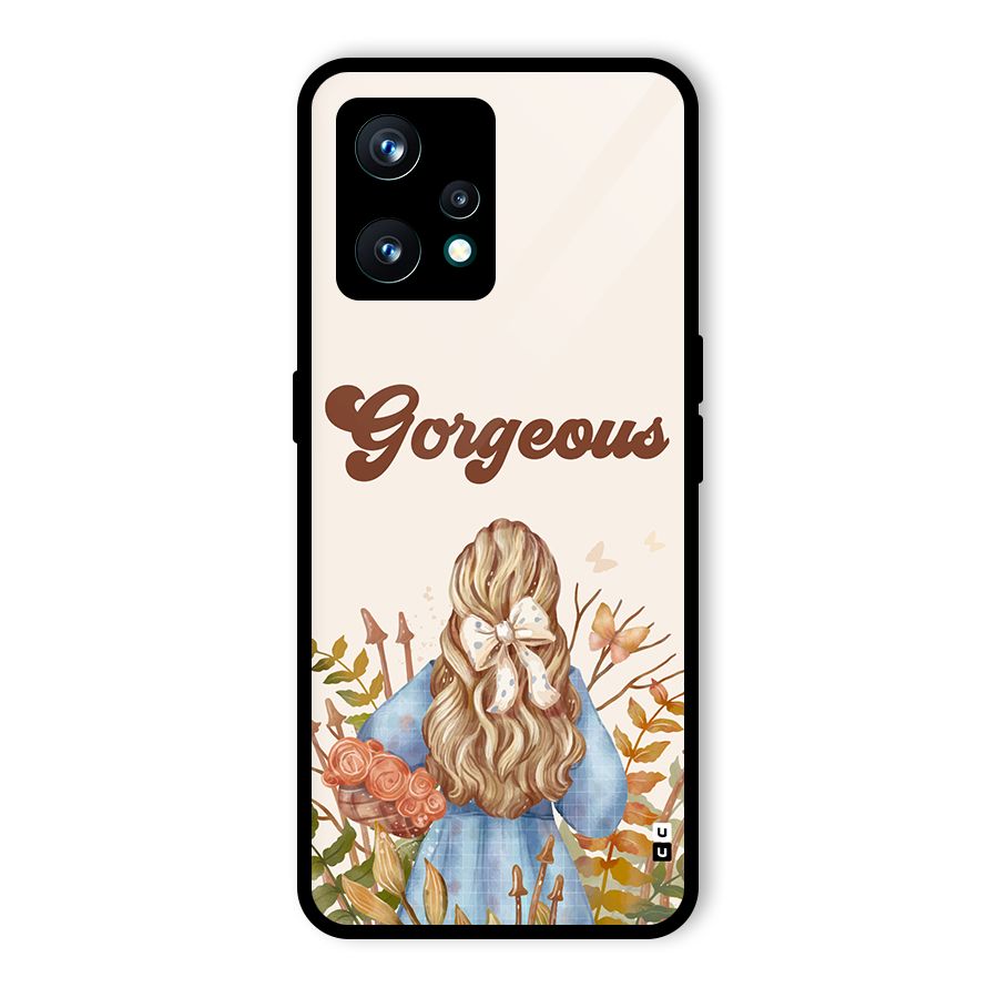 Gorgeous Girl Glass Back Case for Realme Narzo 50 Pro