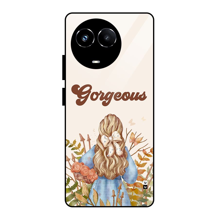 Gorgeous Girl Glass Back Case for Realme Narzo 60X