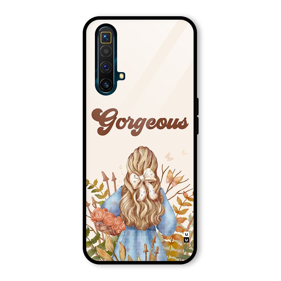 Gorgeous Girl Glass Back Case for Realme X3 SuperZoom