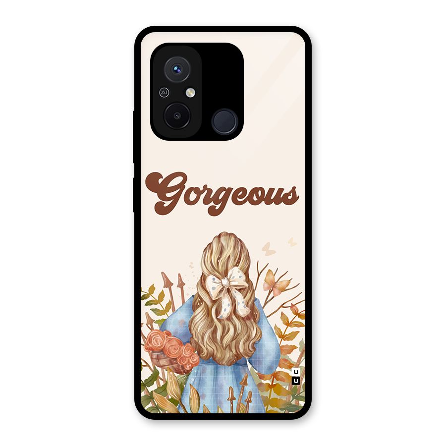 Gorgeous Girl Glass Back Case for Redmi 12C