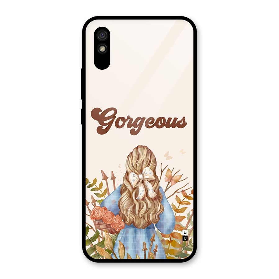 Gorgeous Girl Glass Back Case for Redmi 9A