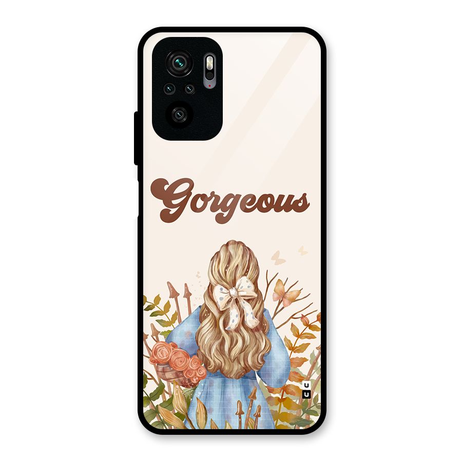 Gorgeous Girl Glass Back Case for Redmi Note 10S