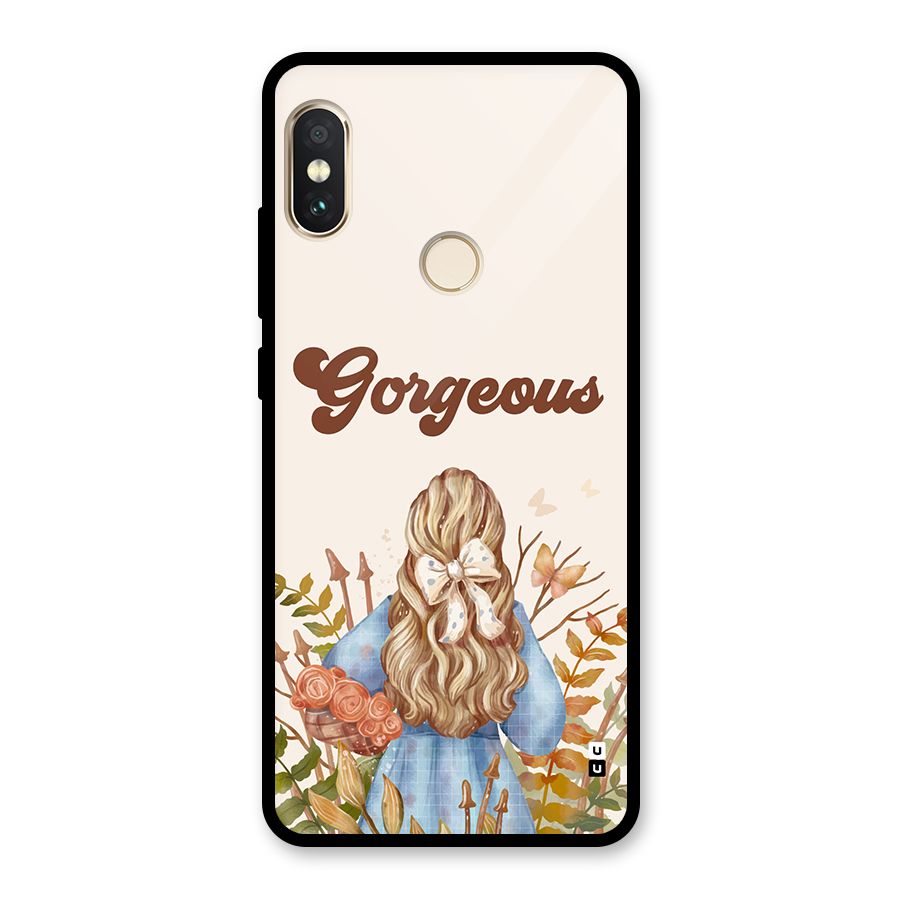Gorgeous Girl Glass Back Case for Redmi Note 5 Pro