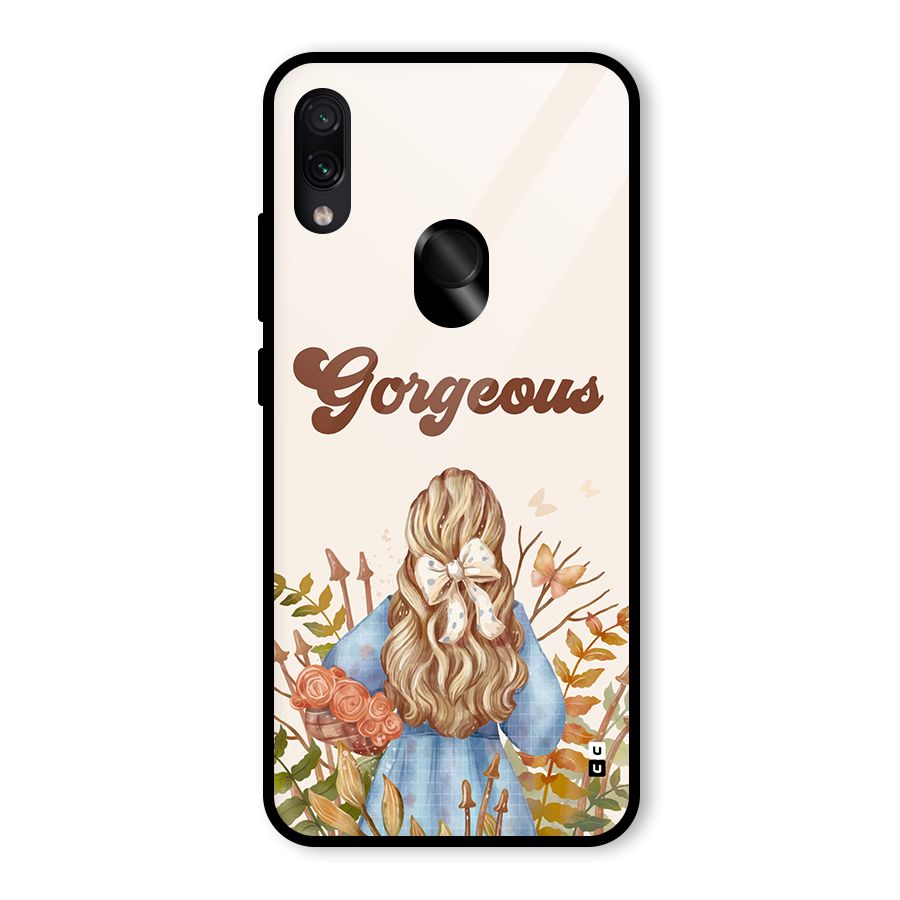 Gorgeous Girl Glass Back Case for Redmi Note 7 Pro