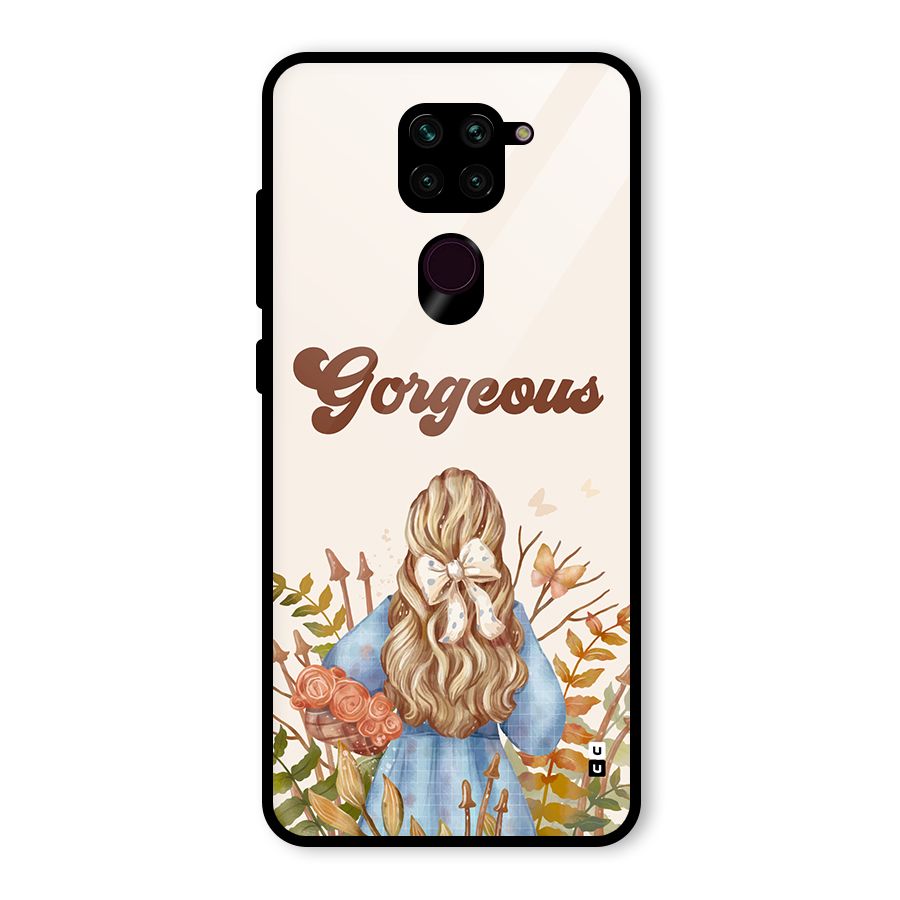 Gorgeous Girl Glass Back Case for Redmi Note 9