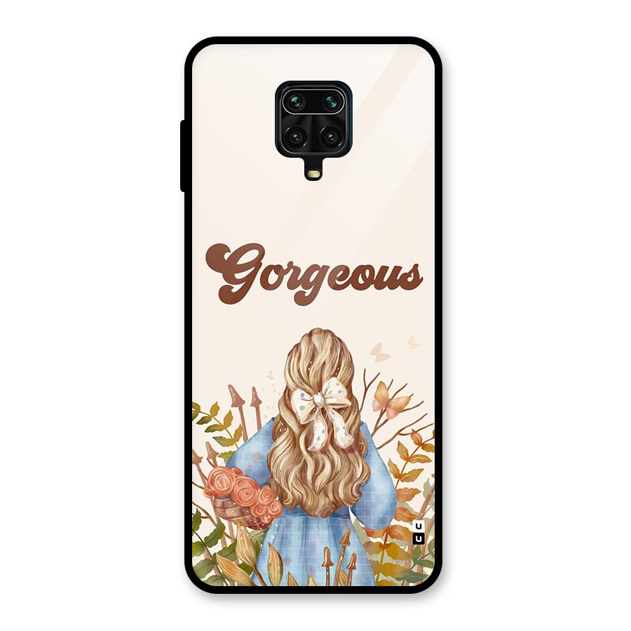 Gorgeous Girl Glass Back Case for Redmi Note 9 Pro