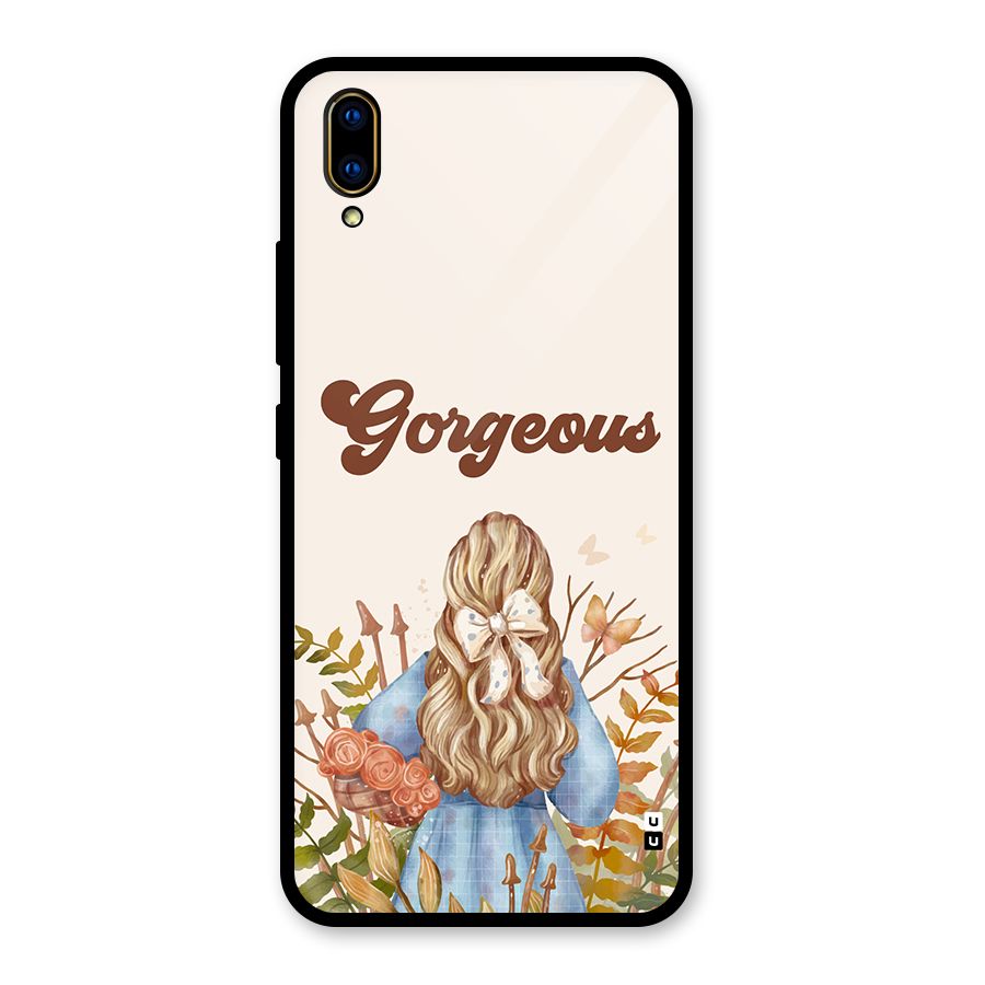 Gorgeous Girl Glass Back Case for Vivo V11 Pro