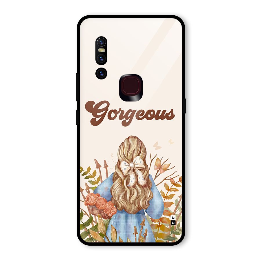 Gorgeous Girl Glass Back Case for Vivo V15