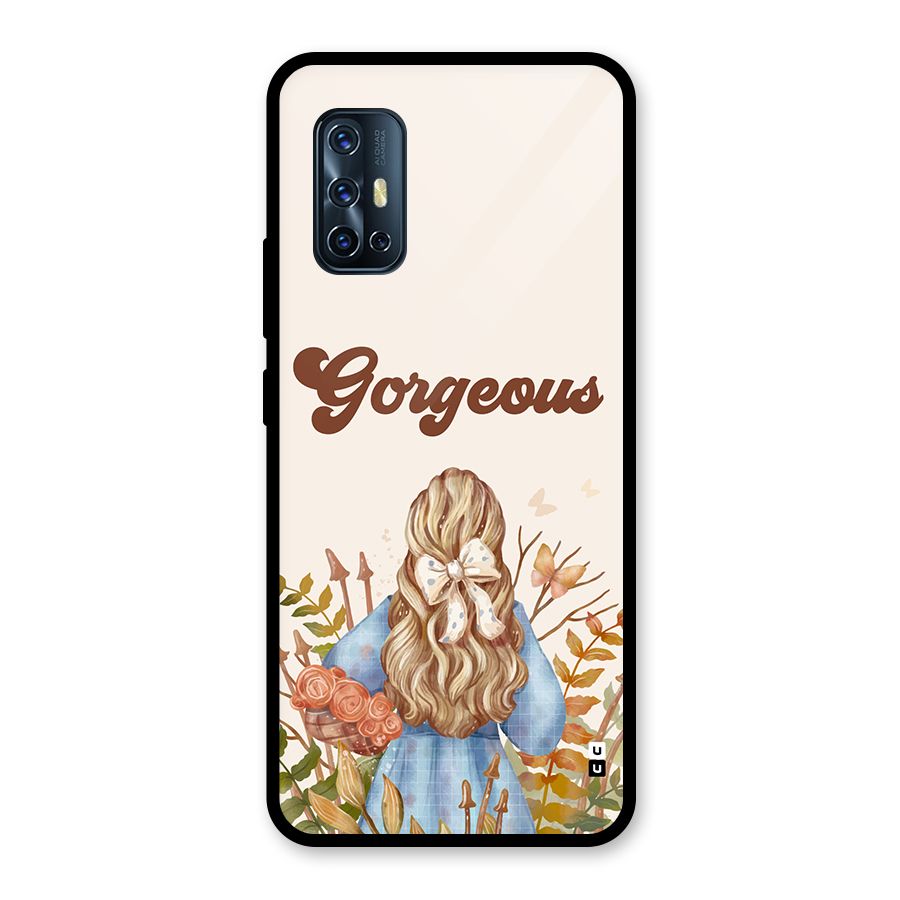 Gorgeous Girl Glass Back Case for Vivo V17