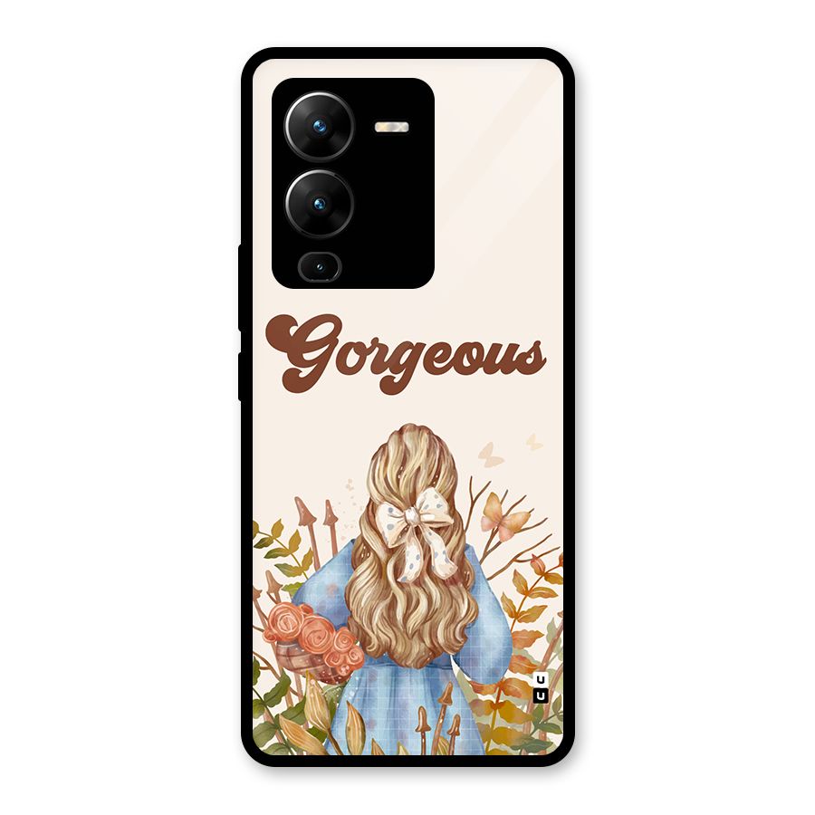 Gorgeous Girl Glass Back Case for Vivo V25 Pro