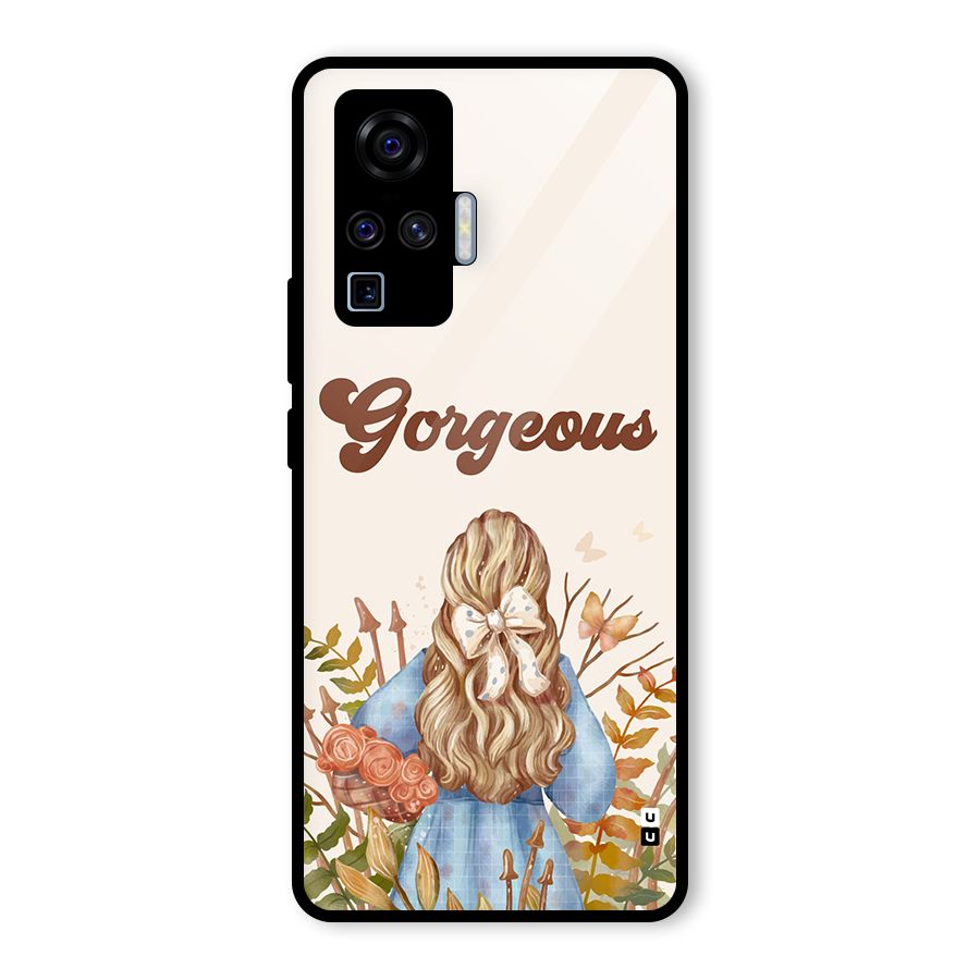 Gorgeous Girl Glass Back Case for Vivo X50 Pro