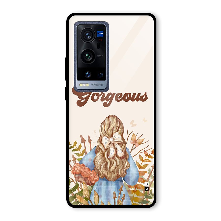 Gorgeous Girl Glass Back Case for Vivo X60 Pro Plus