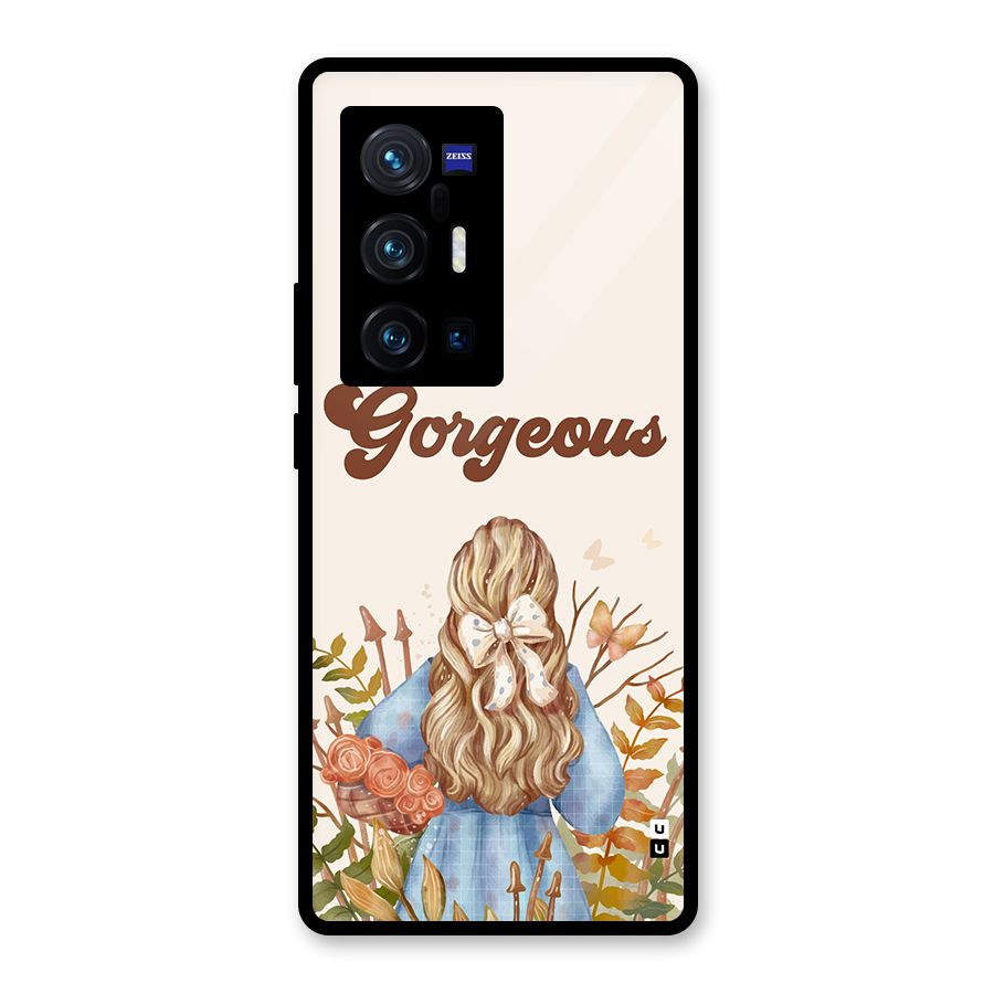 Gorgeous Girl Glass Back Case for Vivo X70 Pro Plus