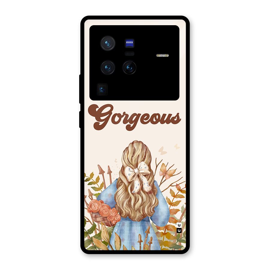 Gorgeous Girl Glass Back Case for Vivo X80 Pro