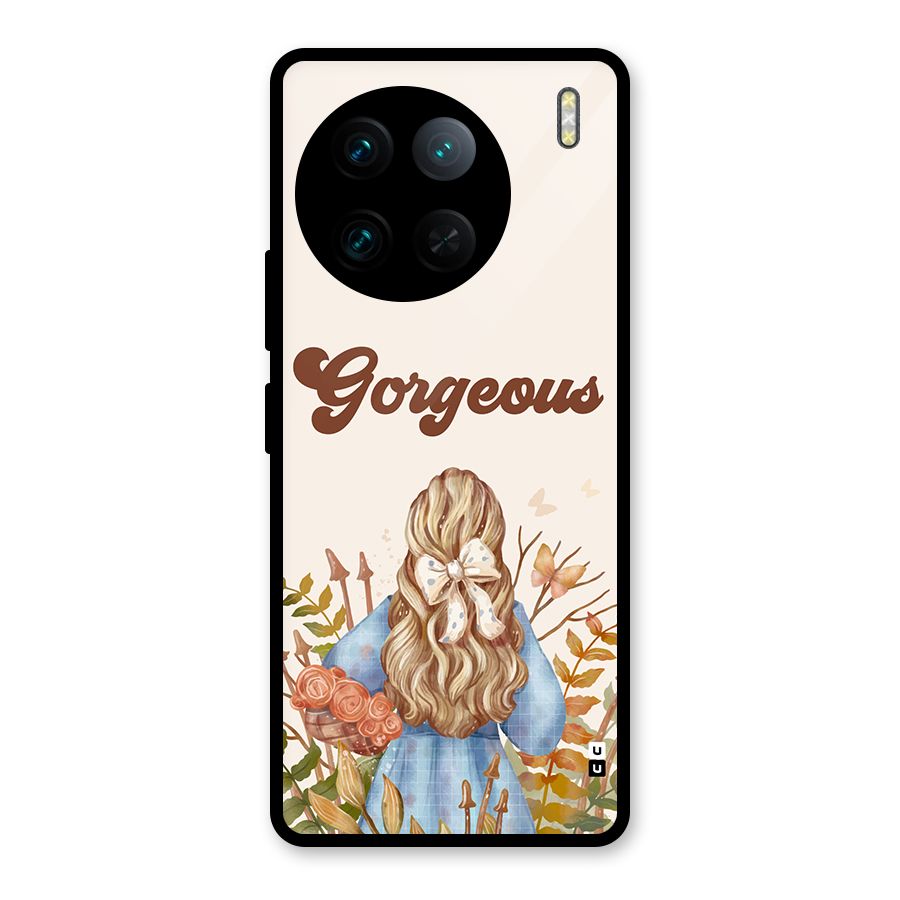 Gorgeous Girl Glass Back Case for Vivo X90 Pro