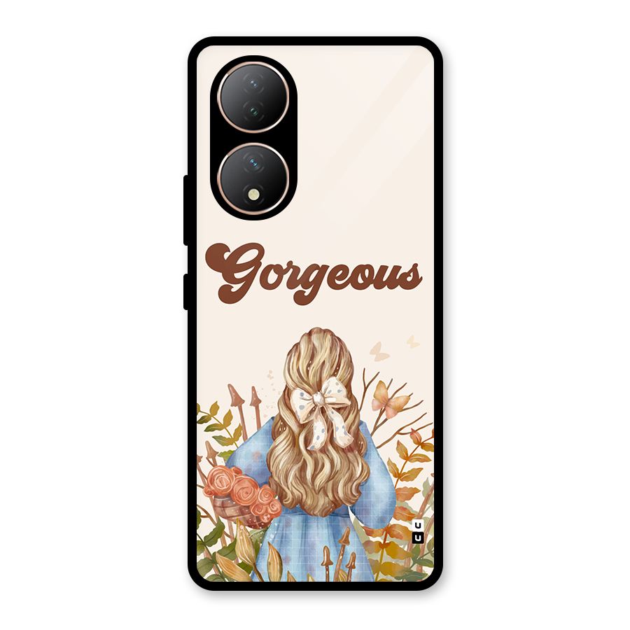 Gorgeous Girl Glass Back Case for Vivo Y100A