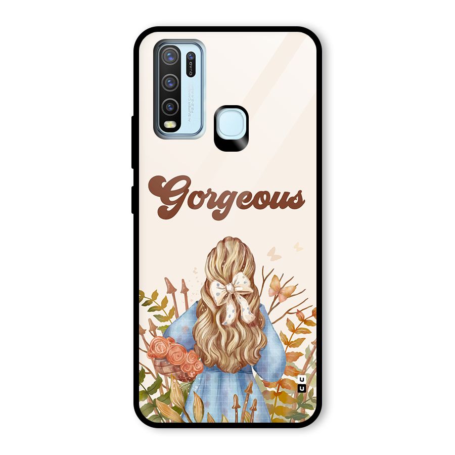 Gorgeous Girl Glass Back Case for Vivo Y30