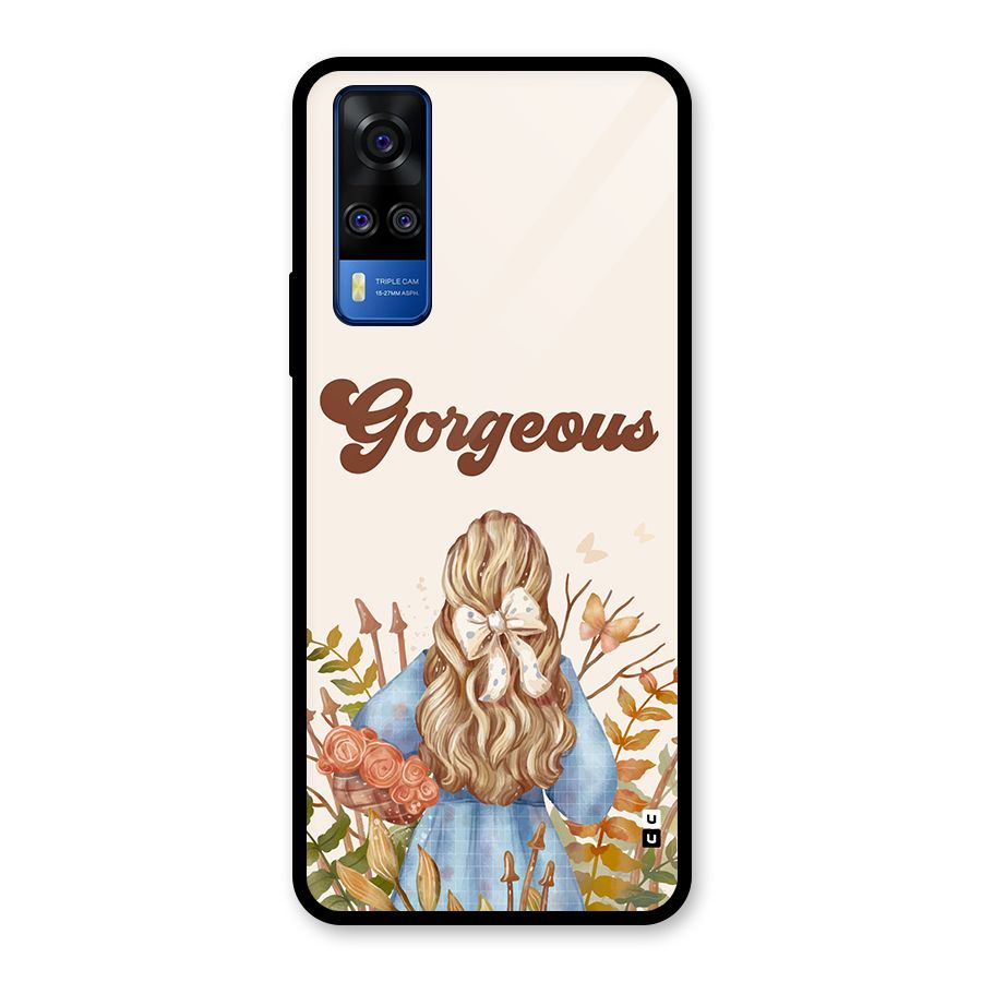 Gorgeous Girl Glass Back Case for Vivo Y51A