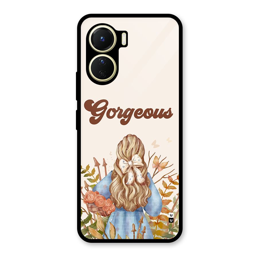 Gorgeous Girl Glass Back Case for Vivo Y56