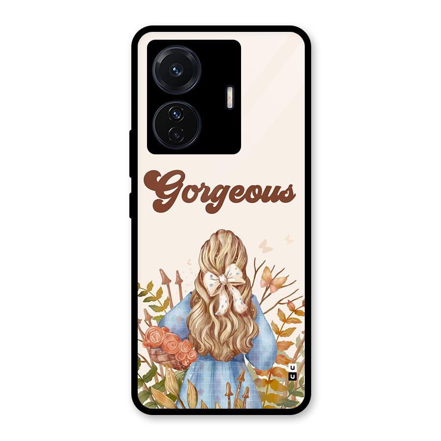 Gorgeous Girl Glass Back Case for Vivo iQOO Z6 Pro
