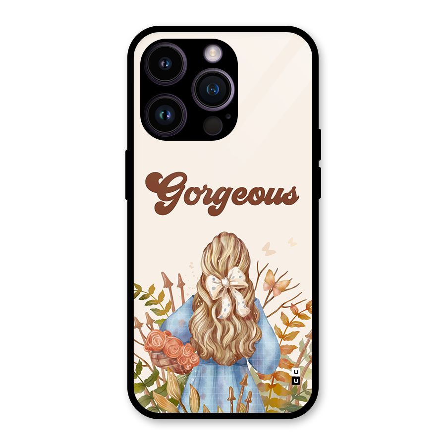 Gorgeous Girl Glass Back Case for iPhone 14 Pro