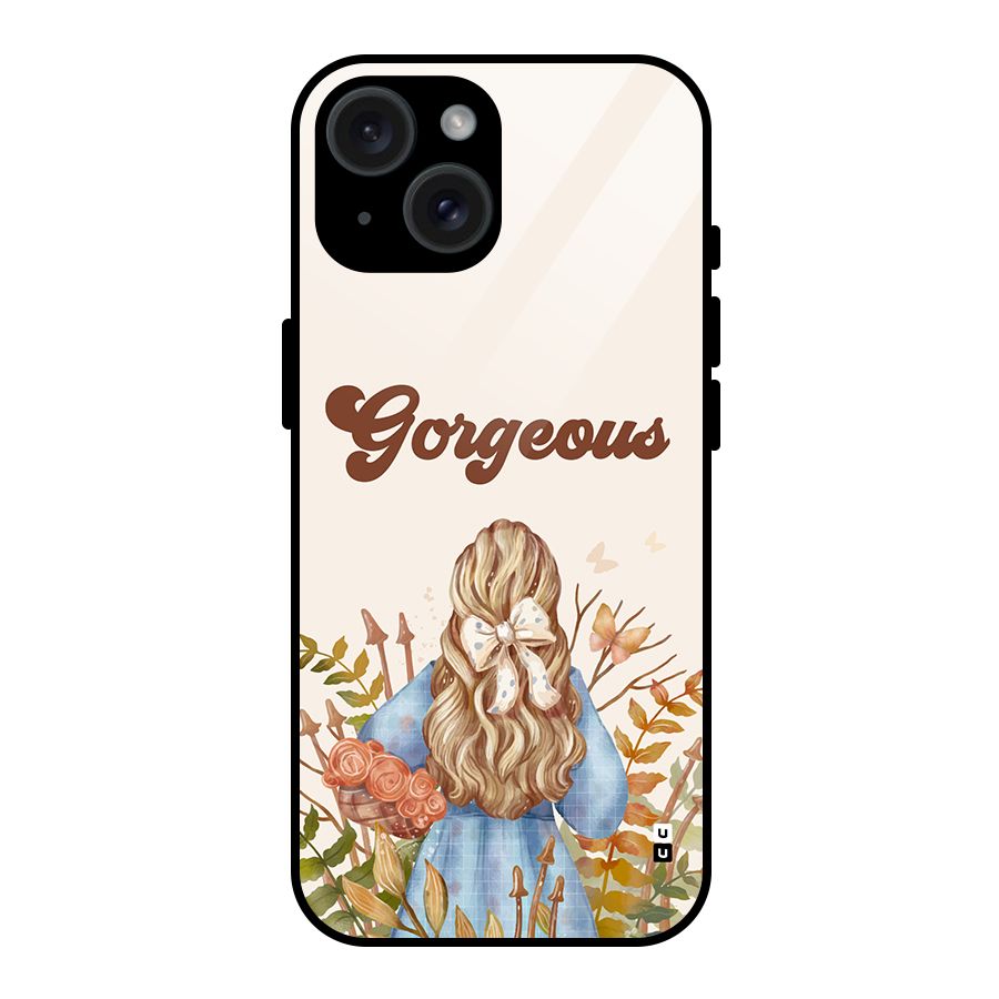 Gorgeous Girl Glass Back Case for iPhone 15