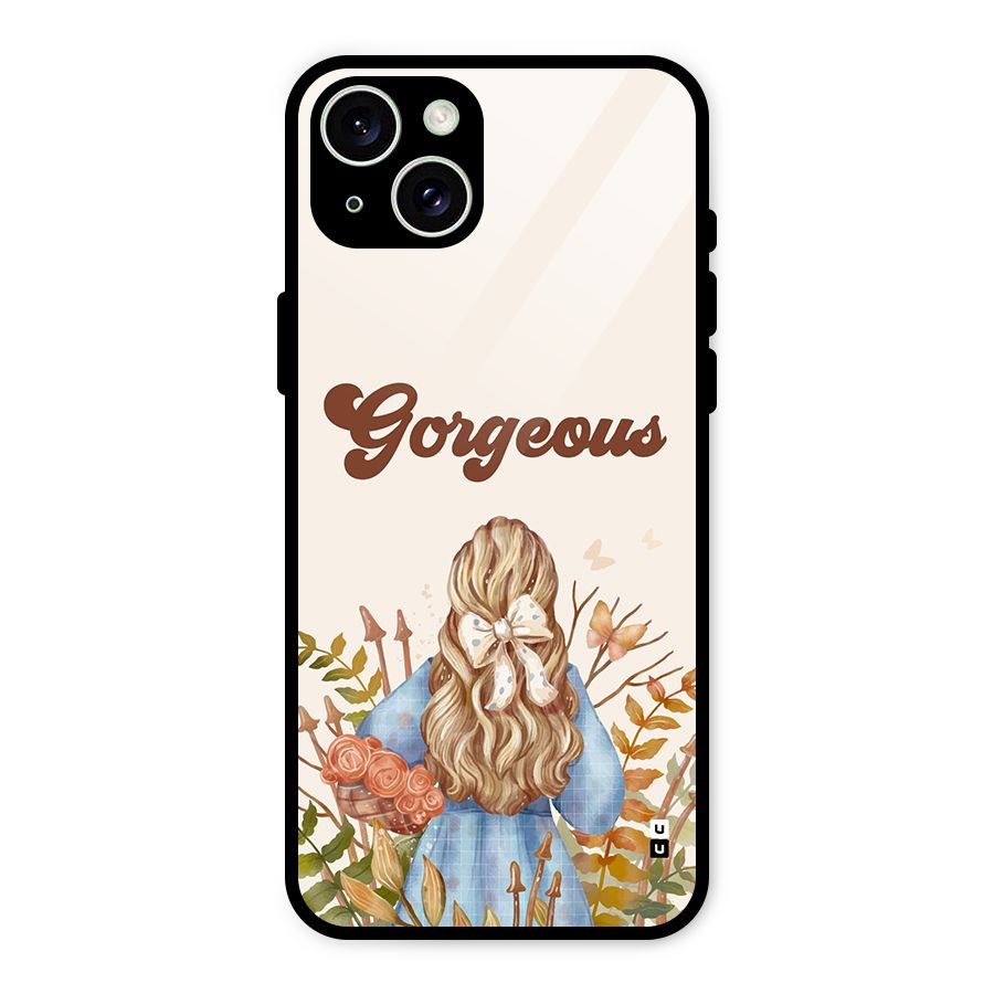 Gorgeous Girl Glass Back Case for iPhone 15 Plus