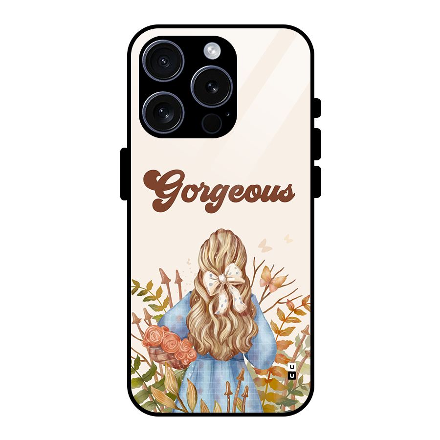 Gorgeous Girl Glass Back Case for iPhone 15 Pro